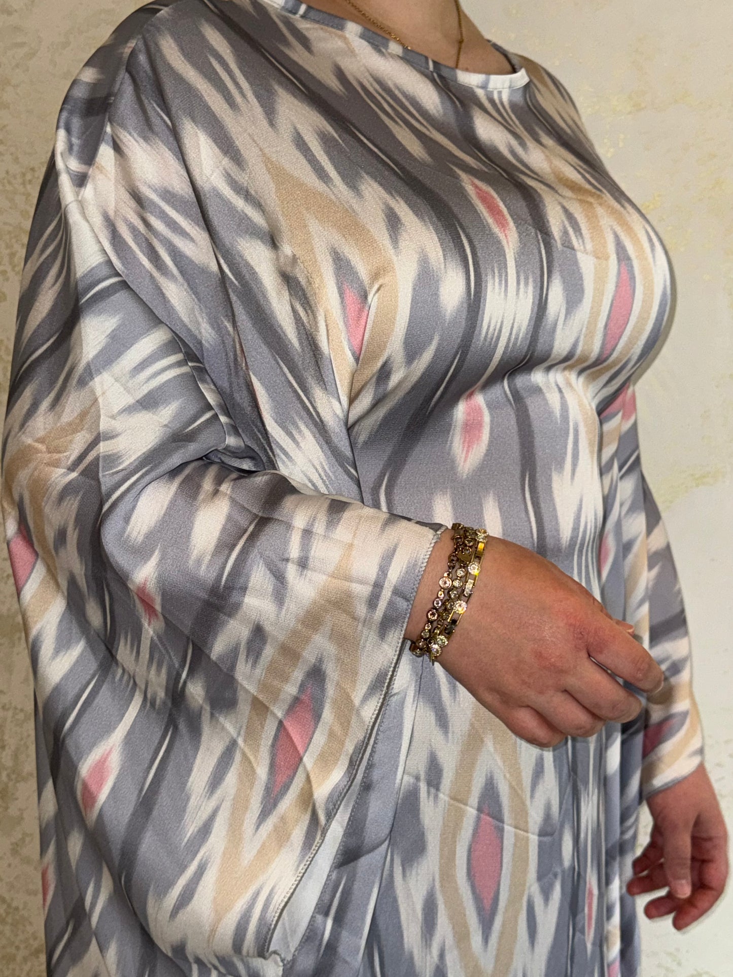 Kaftan Hafsa - Grau/Beige