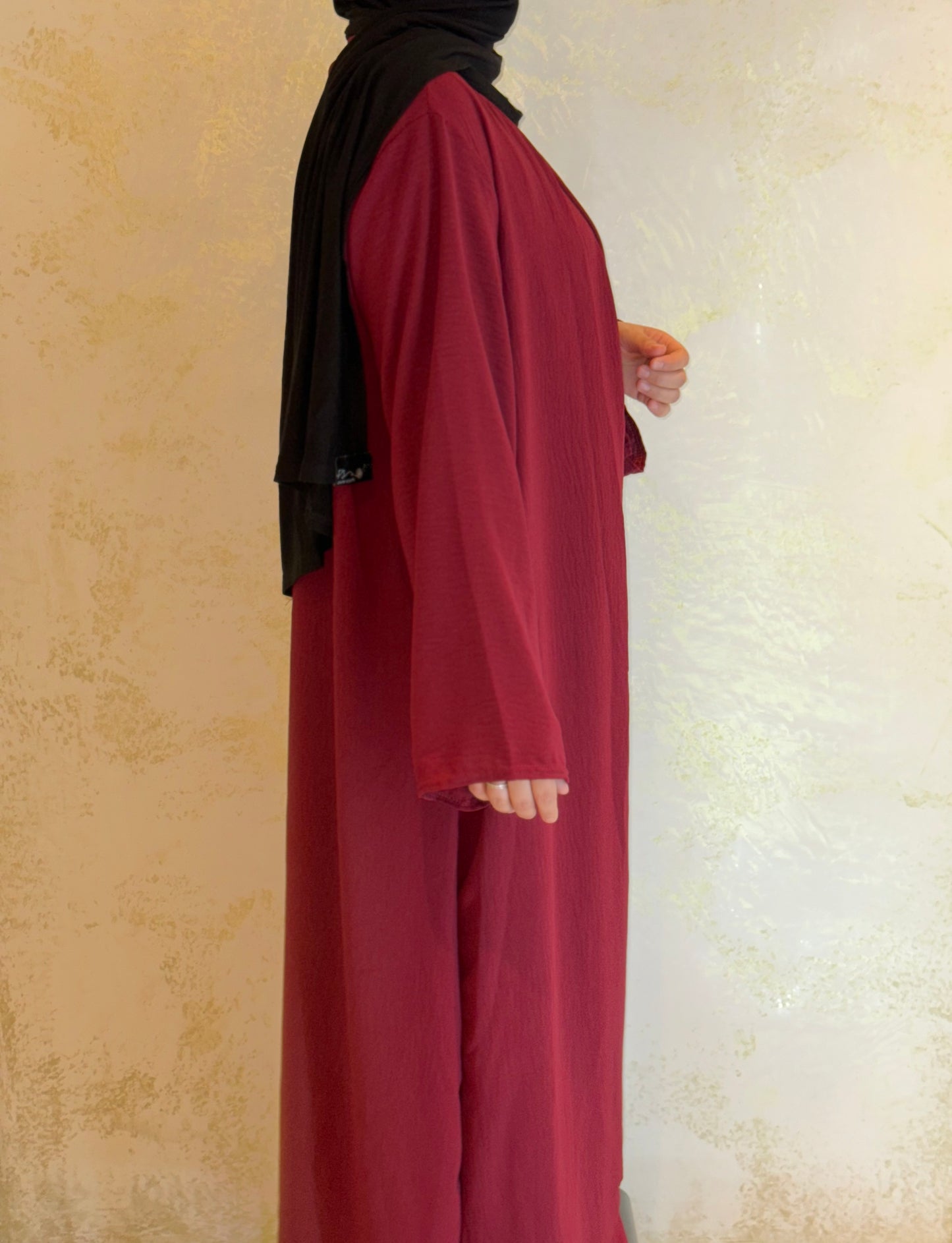 Dreiteilige Abaya Anisa - Burgundy