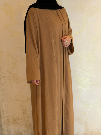 Three-piece Abaya Anisa - Camel 