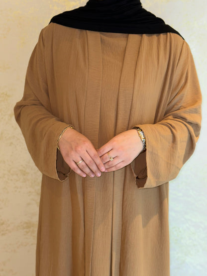 Three-piece Abaya Anisa - Camel 