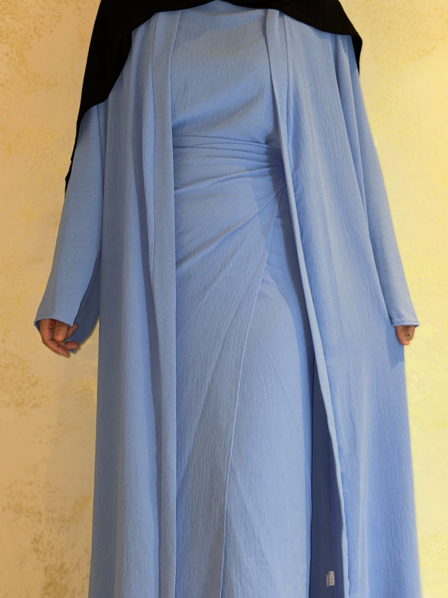 Dreiteilige Abaya Anisa - Himmelblau