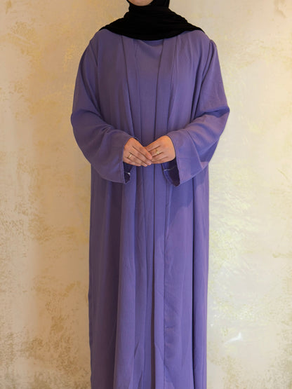 Three-piece Abaya Anisa - Lilac 