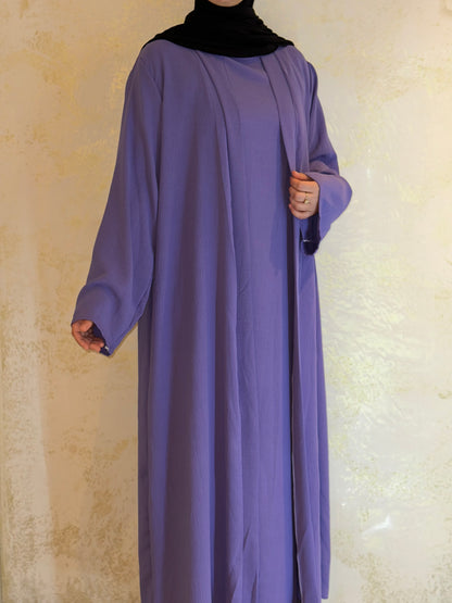 Three-piece Abaya Anisa - Lilac 