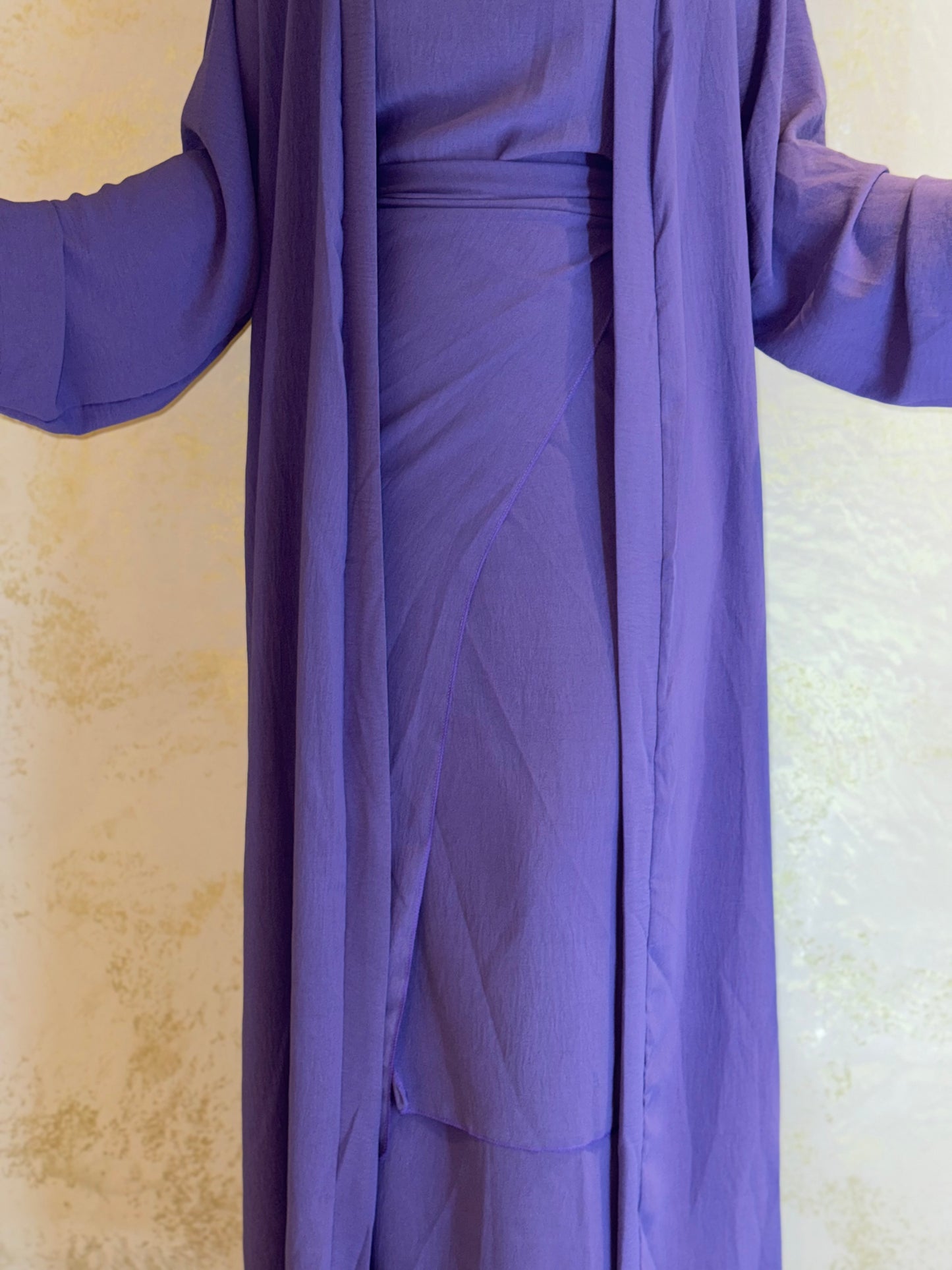 Three-piece Abaya Anisa - Lilac 