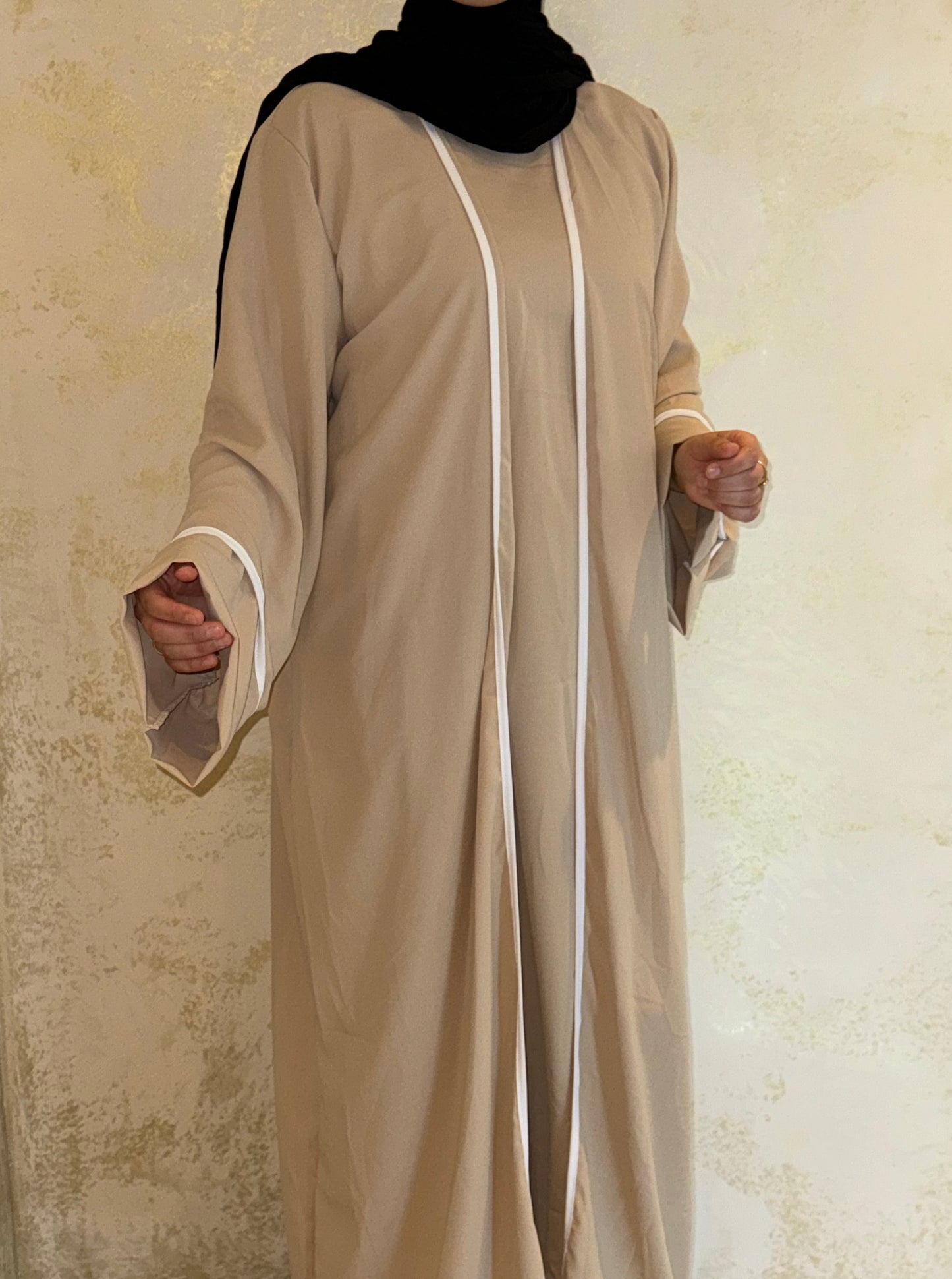 Kimono Abaya Set - Beige