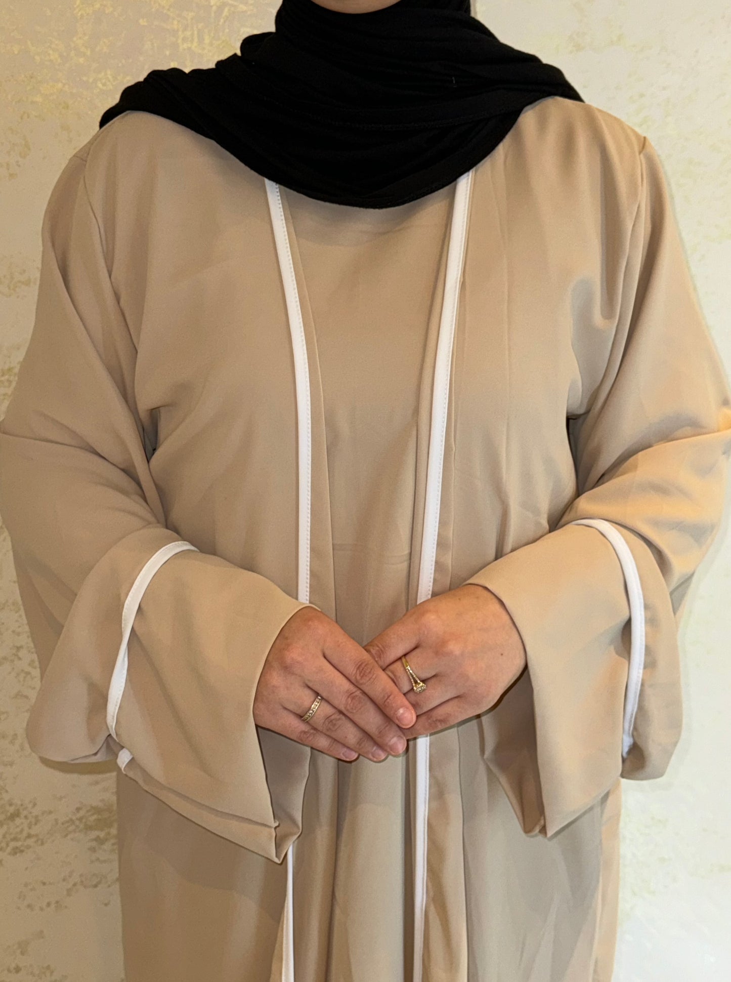 Kimono Abaya Set - Beige