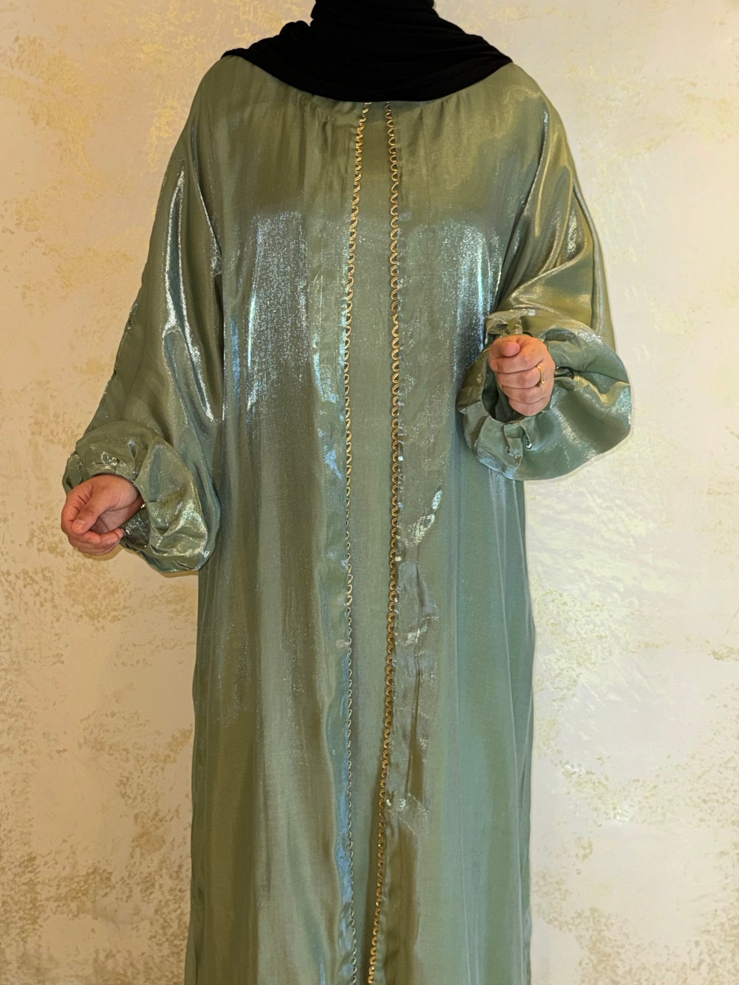 Shiny Abaya Kimono Set