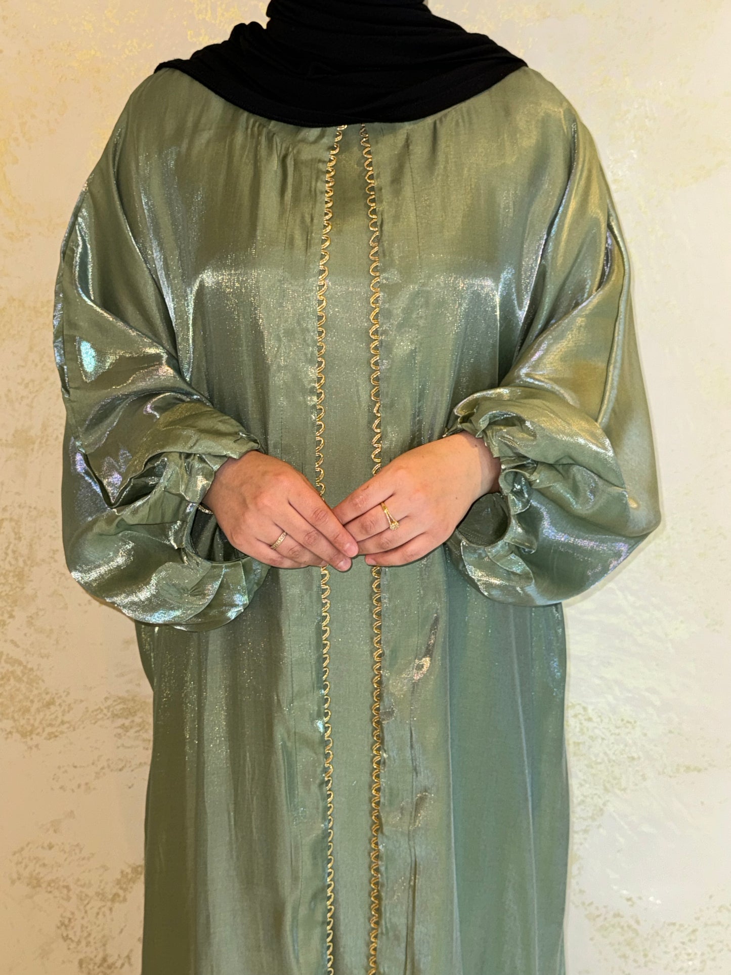 Shiny Abaya Kimono Set